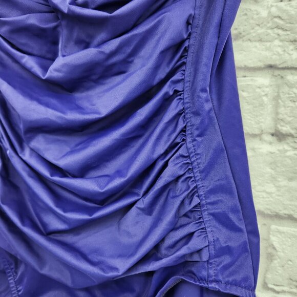 Trimshaper Chic Ruched Purple One Piece Swimsuit size 18 Shaper Sliming - Picture 4 of 12
